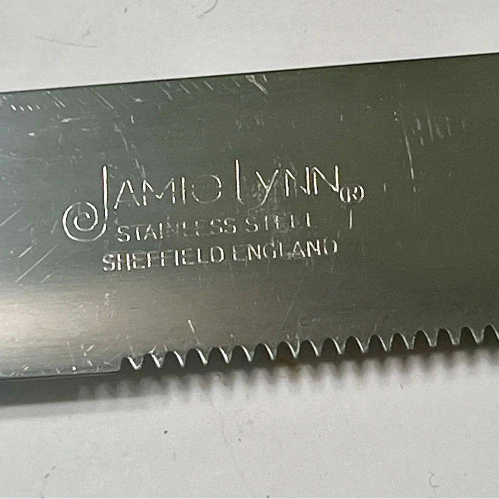 Jamio Lynn‎ Blue Onion Sheffield ENGLAND Bread Knife STAINLESS Steel Vintage